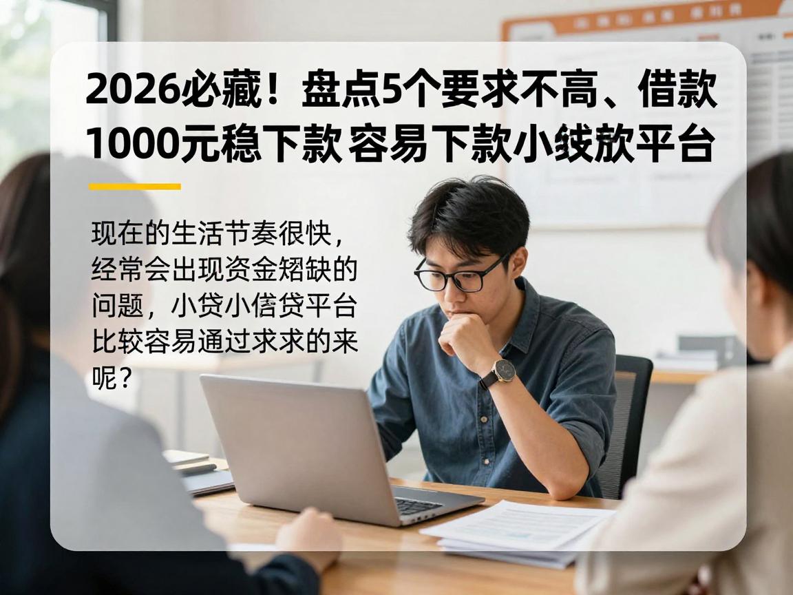 2026必藏!盘点5个要求不高、借款1000元稳下款的容易下款小额贷款平台