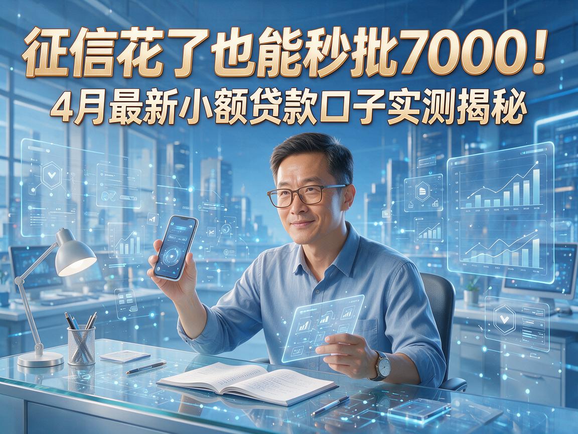 征信花了也能秒批7000！4月最新小额贷款口子实测揭秘