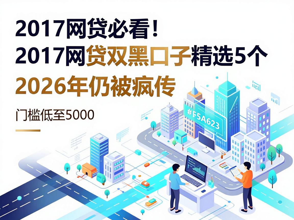 双黑必看！2017网贷双黑口子精选5个，2026年仍被疯传，门槛低至5000自动放款