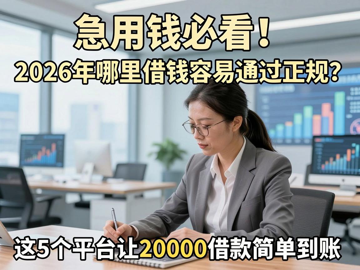 急用钱必看！2026年哪里借钱容易通过正规？这5个平台让20000借款简单到账