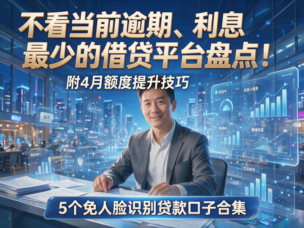 不看当前逾期、利息最少的借贷平台盘点！附4月额度提升技巧，5个免人脸识别贷款口子合集