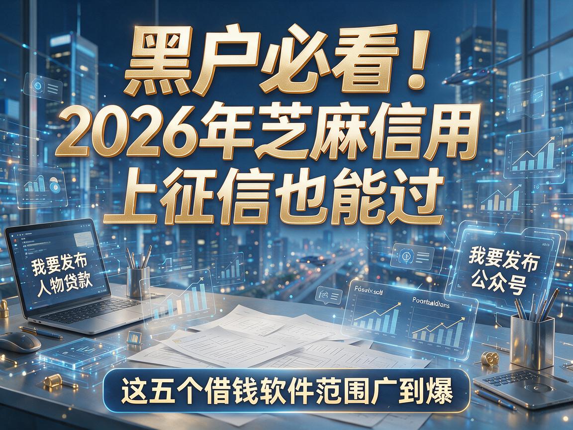 黑户必看！2026年芝麻信用上征信也能过，这五个借钱软件范围广到爆！