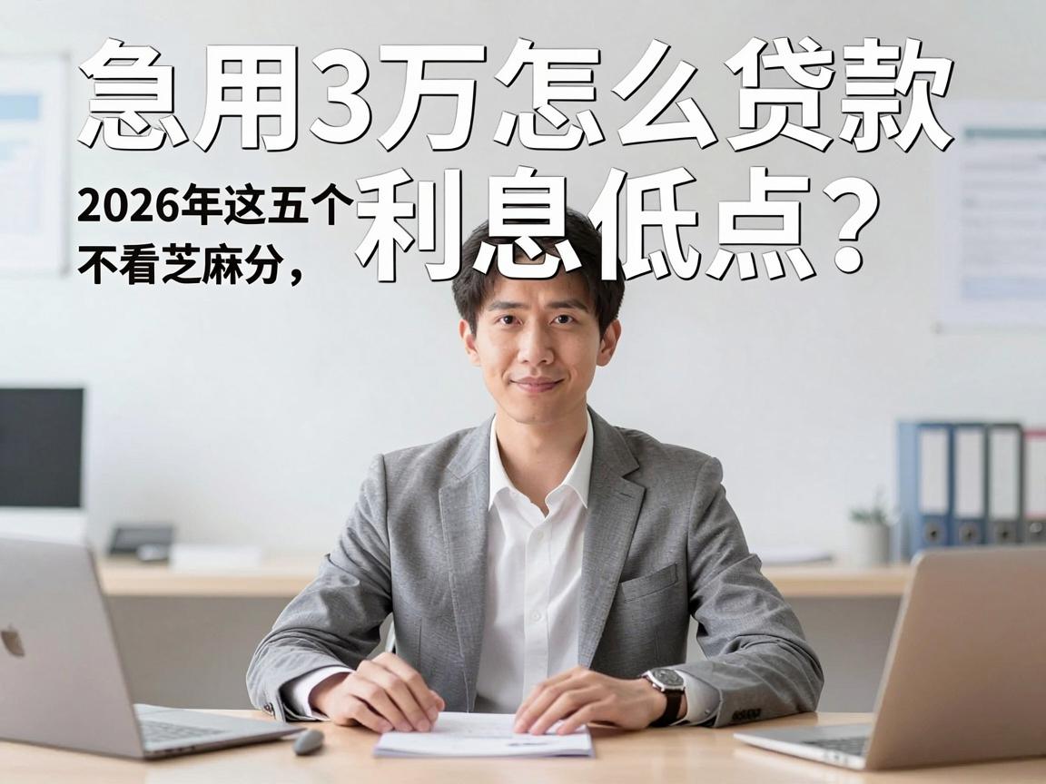 急用3万怎么贷款利息低点？2026年这五个微信贷款不看芝麻分，别再错过！