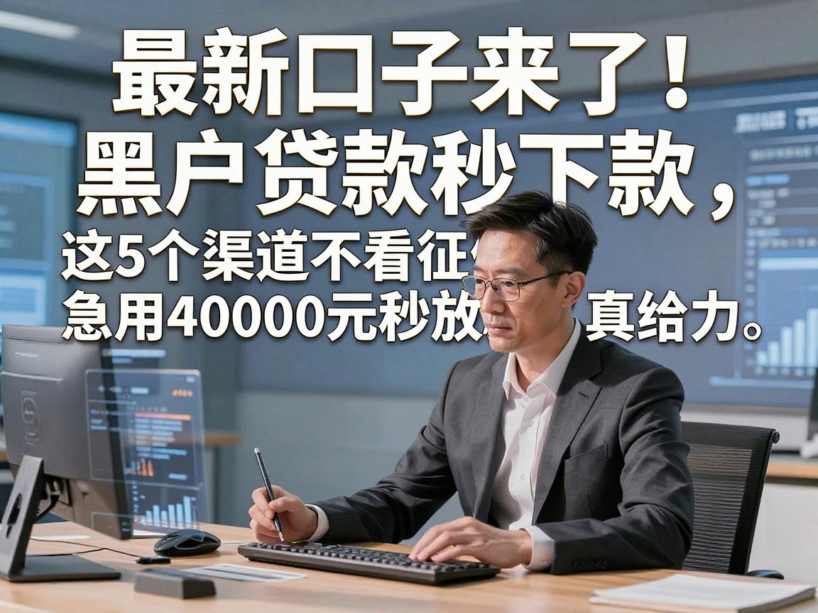 最新口子来了！黑户贷款秒下款，这5个渠道不看征信，急用40000元秒放款真给力！