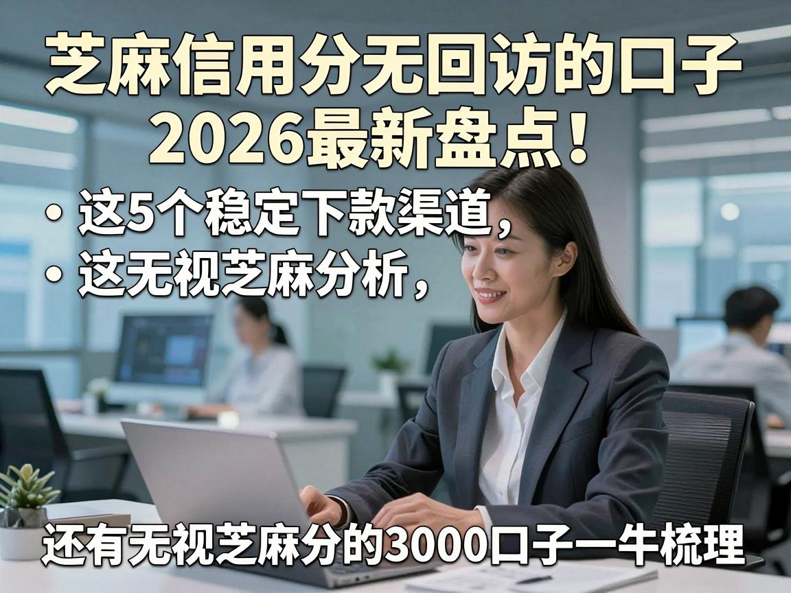 芝麻信用分无回访的口子2026最新盘点！这5个稳定下款渠道，还有无视芝麻分的3000口子一并梳理