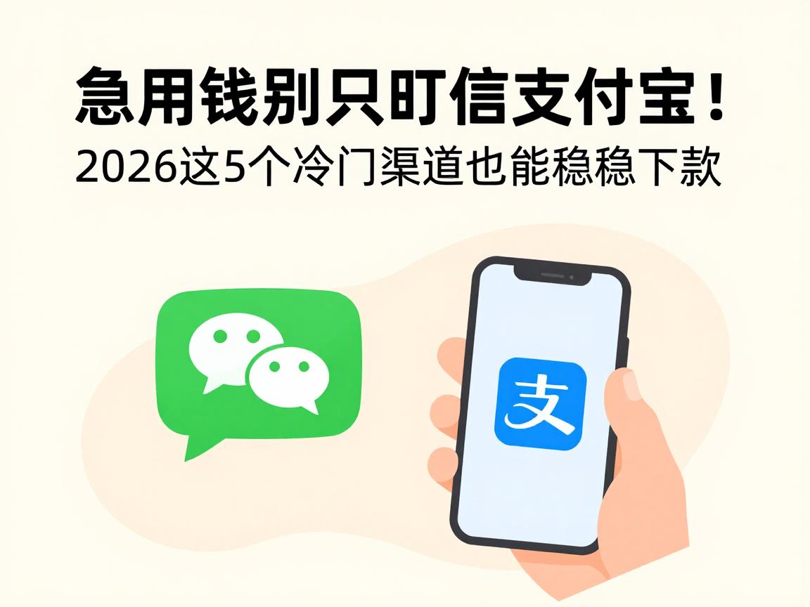 急用钱别只盯微信支付宝！2026这5个冷门渠道也能稳下款