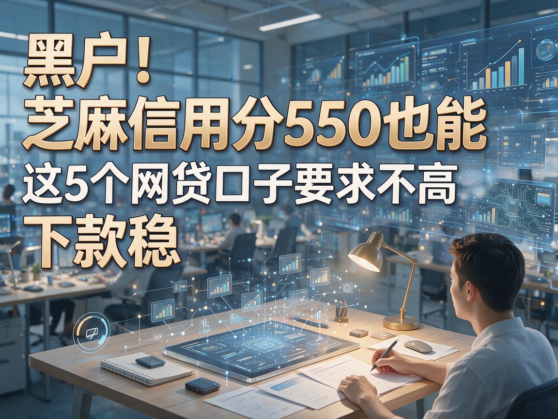 黑户！芝麻信用分550也能，这5个网贷口子要求不高、下款稳