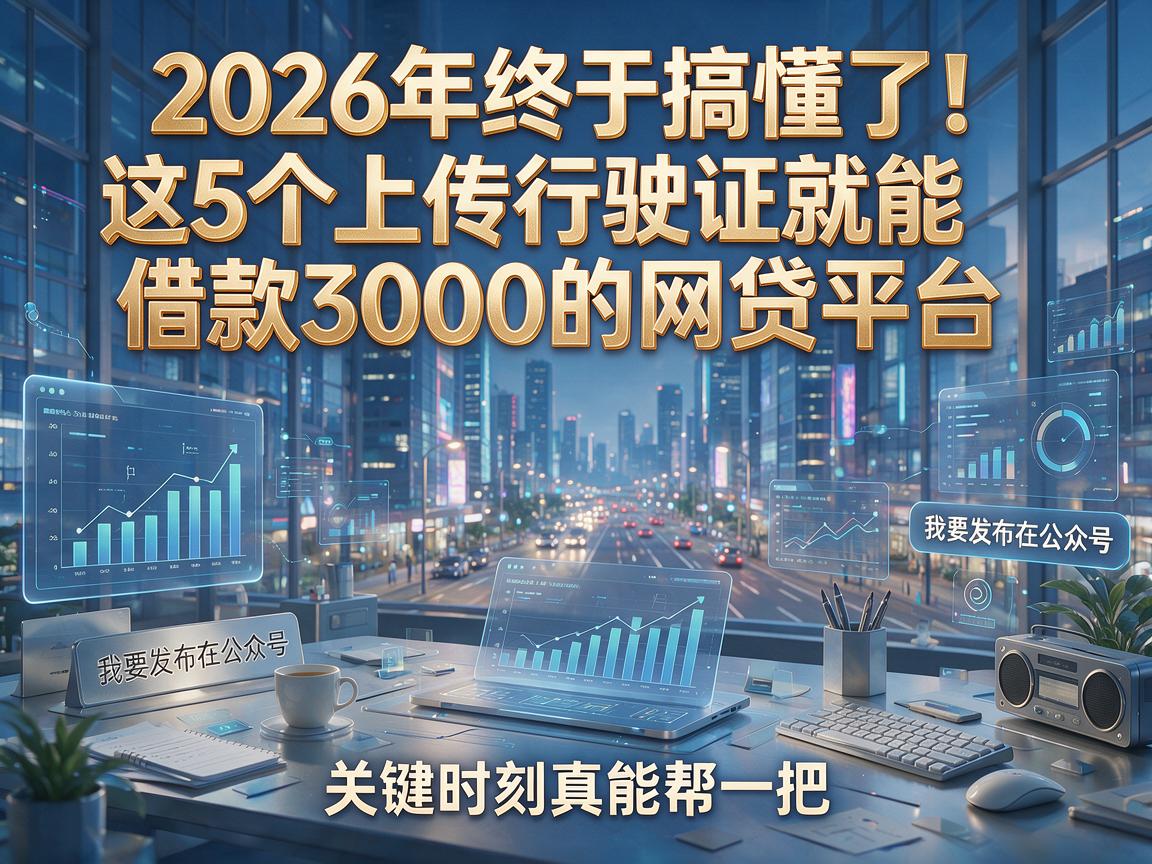 2026年终于搞懂了！这5个上传行驶证就能借款3000的网贷平台，关键时刻真能帮一把