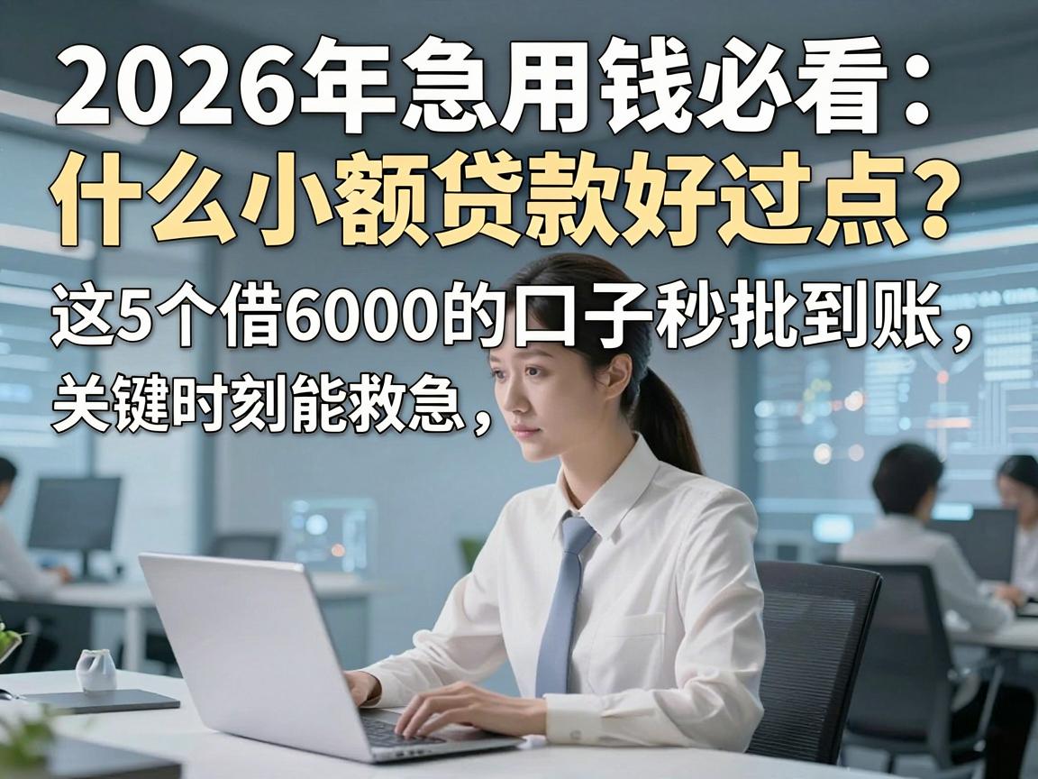 2026年急用钱必看：什么小额贷款好过点？这5个借6000的口子秒批到账，关键时刻能救急！