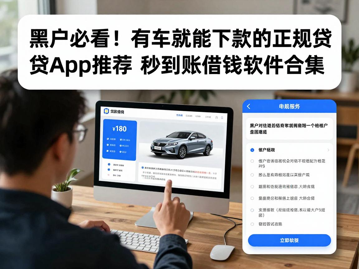 黑户必看！有车就能下款的正规贷款App推荐，秒到账借钱软件合集