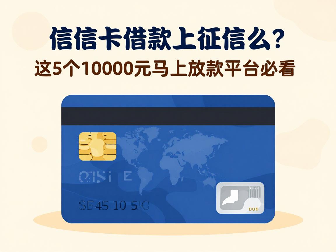 信用卡借款上征信么？2026最新真相曝光，这5个10000元马上放款平台必看！