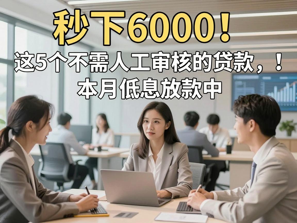 秒下6000！这5个不需人工审核的贷款app，本月低息放款中