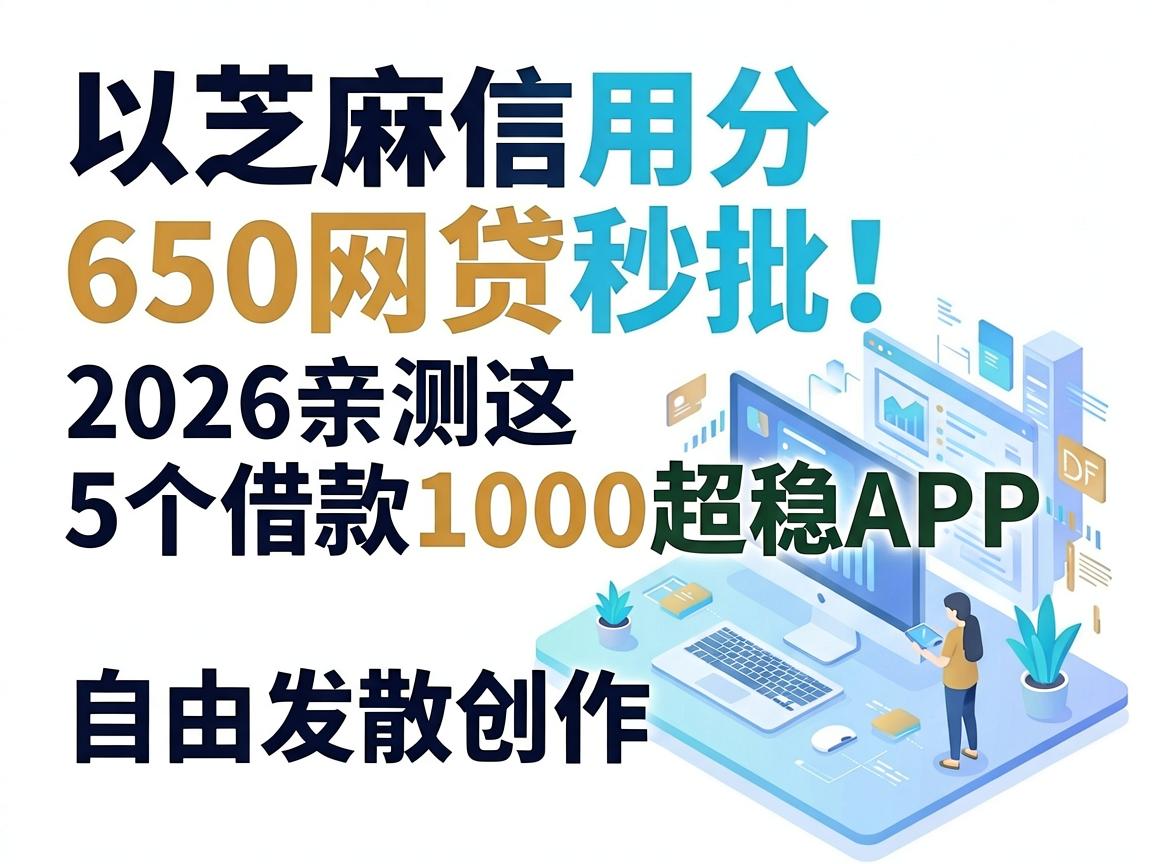 芝麻信用分650网贷秒批！2026亲测这5个借款1000超稳APP