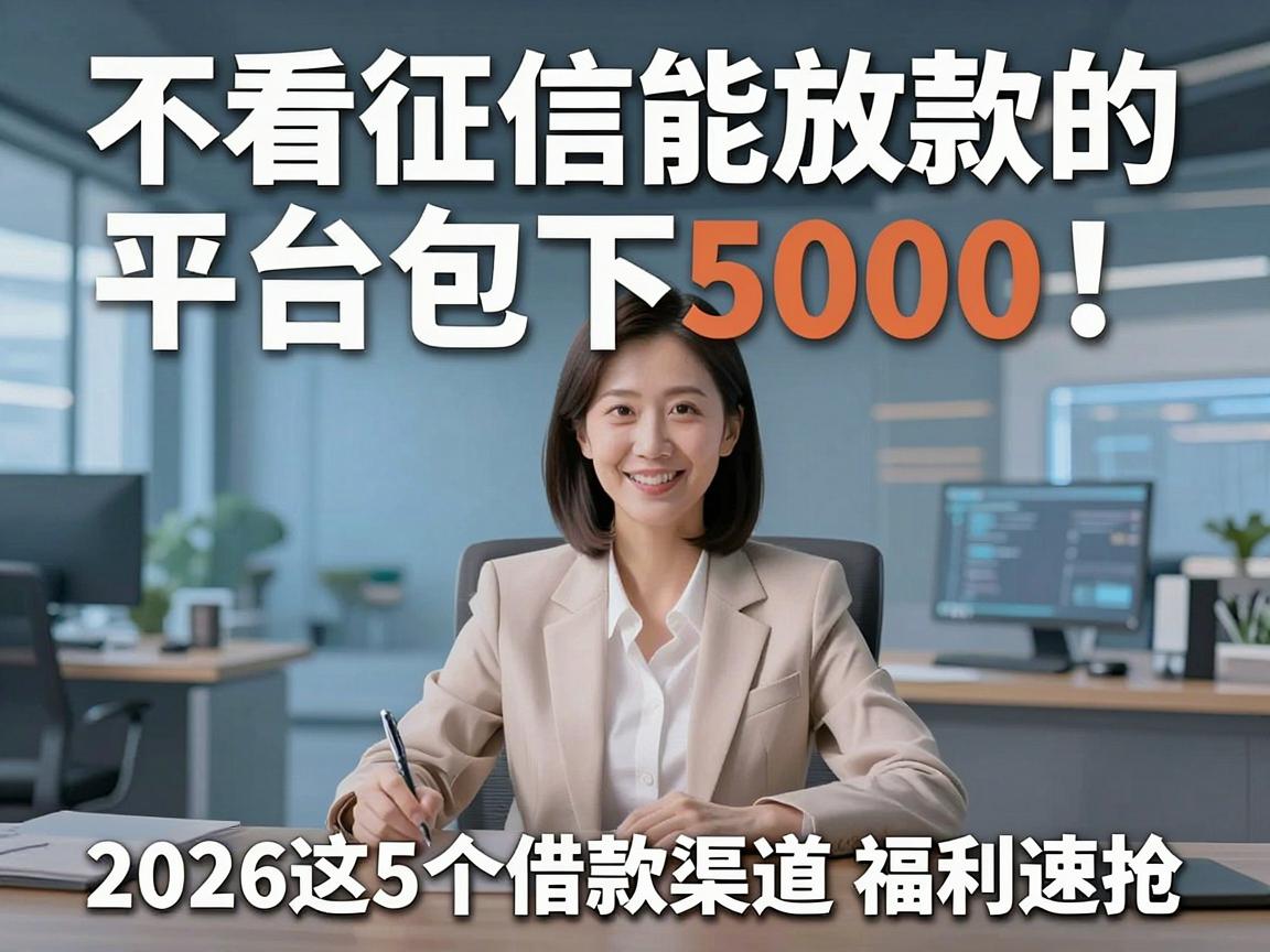 不看征信能放款的平台包下5000！2026这5个借款渠道福利速抢