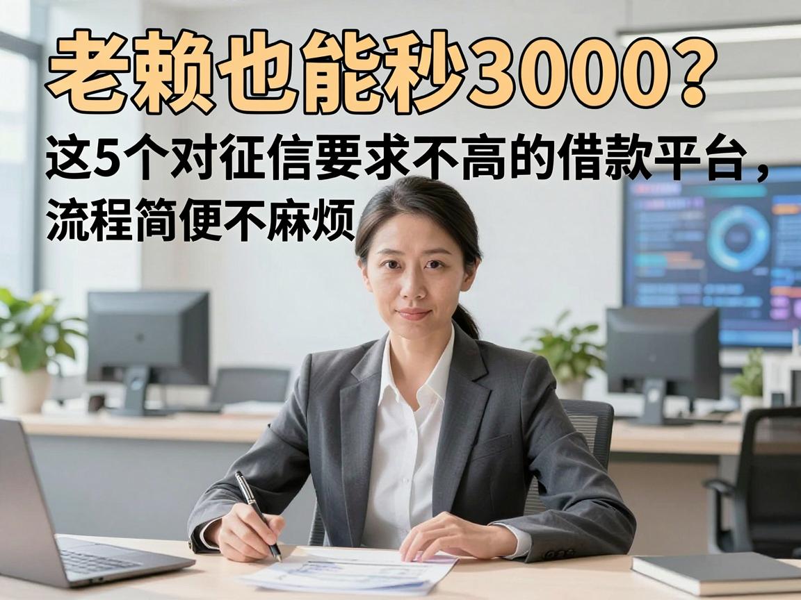 老赖也能秒3000？这5个对征信要求不高的借款平台，流程简便不麻烦