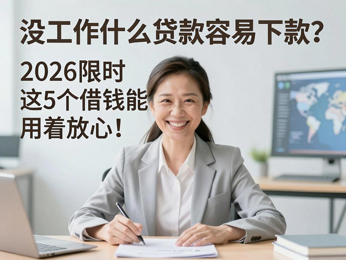 没工作什么贷款容易下款？2026限时这5个借钱能下款的app，用着放心！