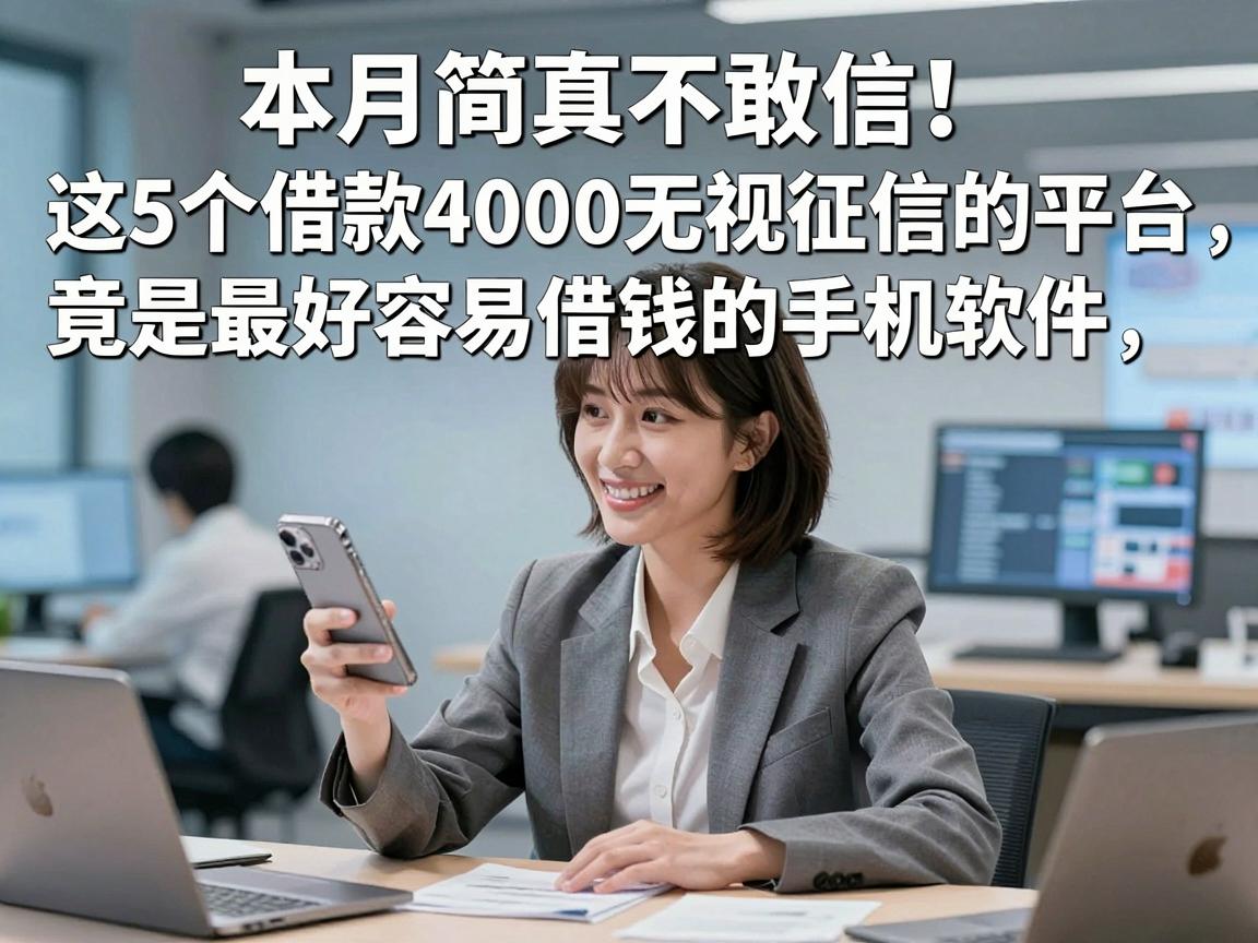 本月简直不敢信！这5个借款4000无视征信的平台，竟是最好容易借钱的手机软件