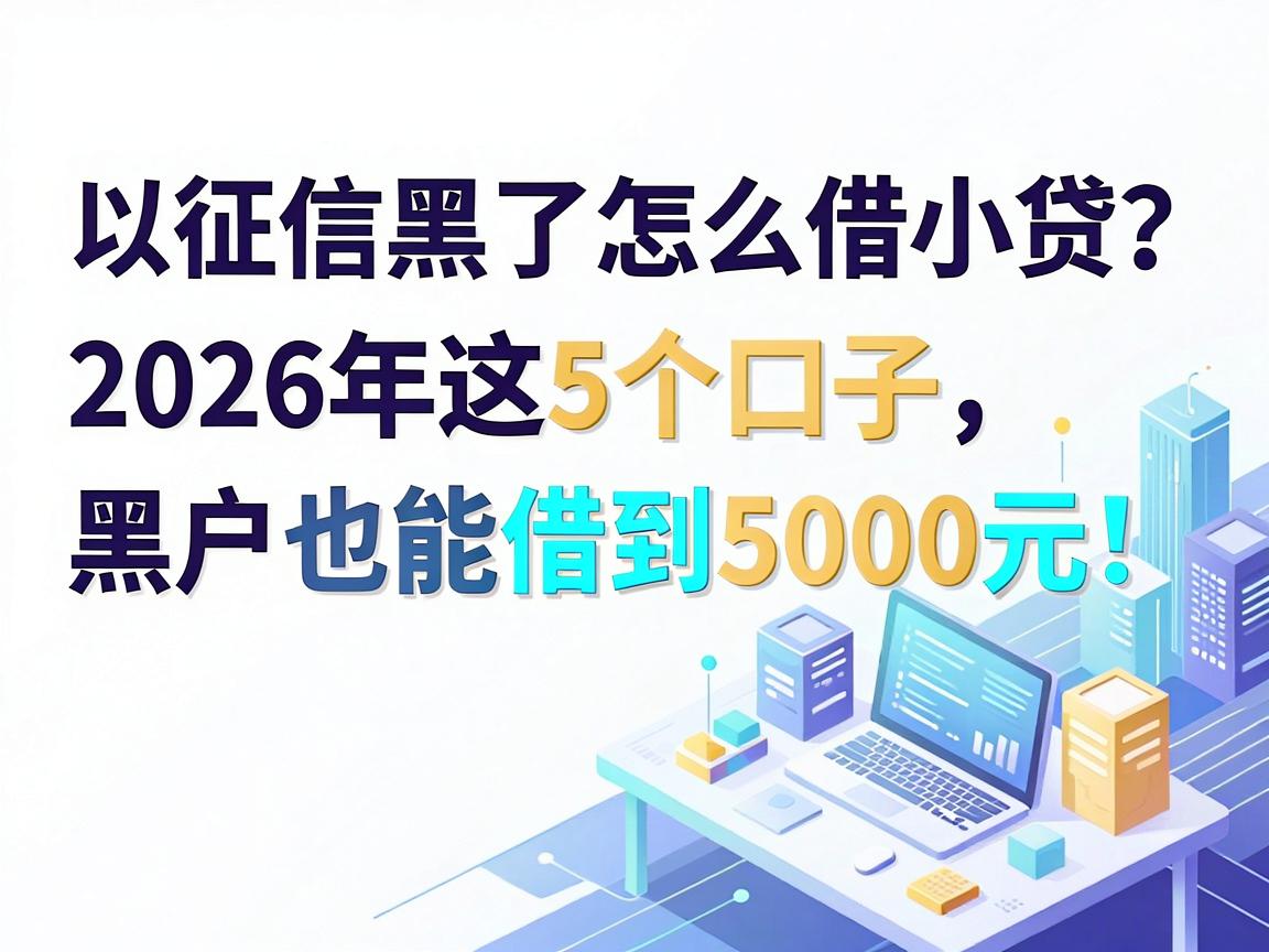 征信黑了怎么借小贷？2026年这5个口子，黑户也能借到5000元！
