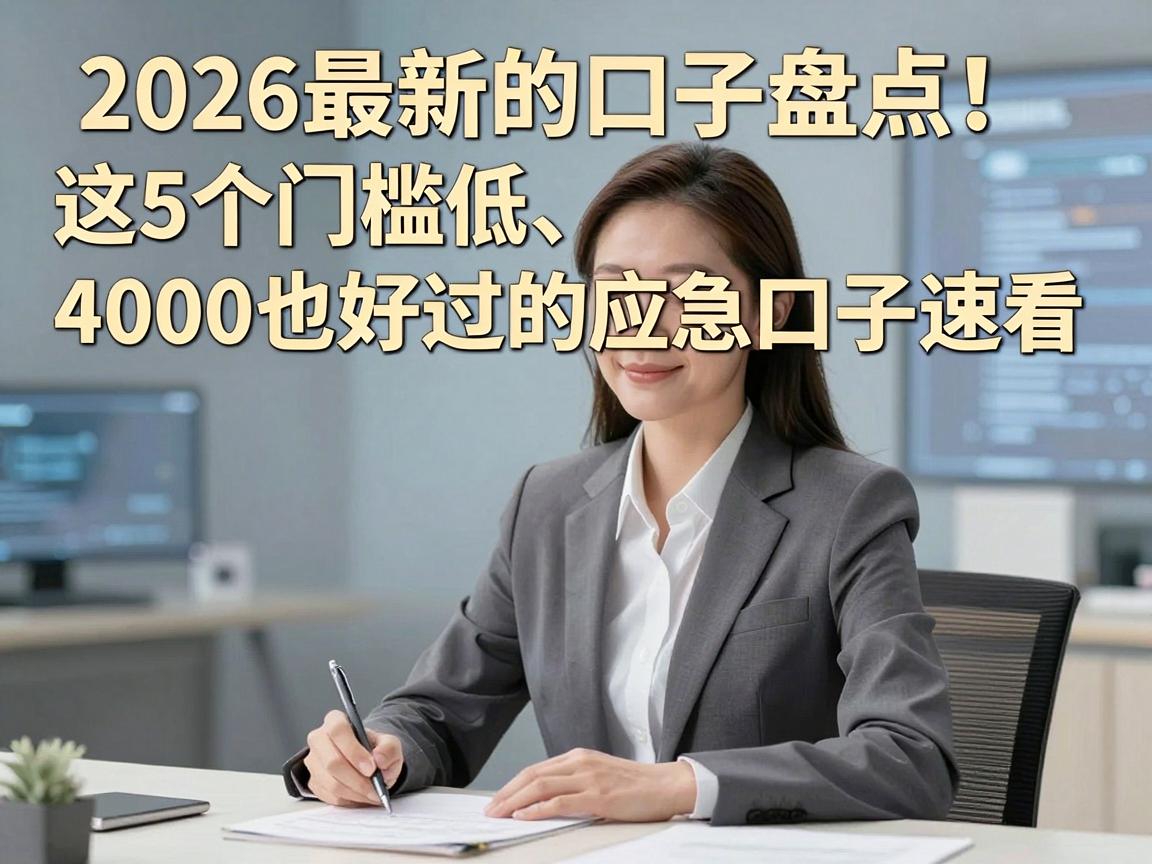 2026最新的口子盘点！这5个门槛低、4000也好过的应急口子速看