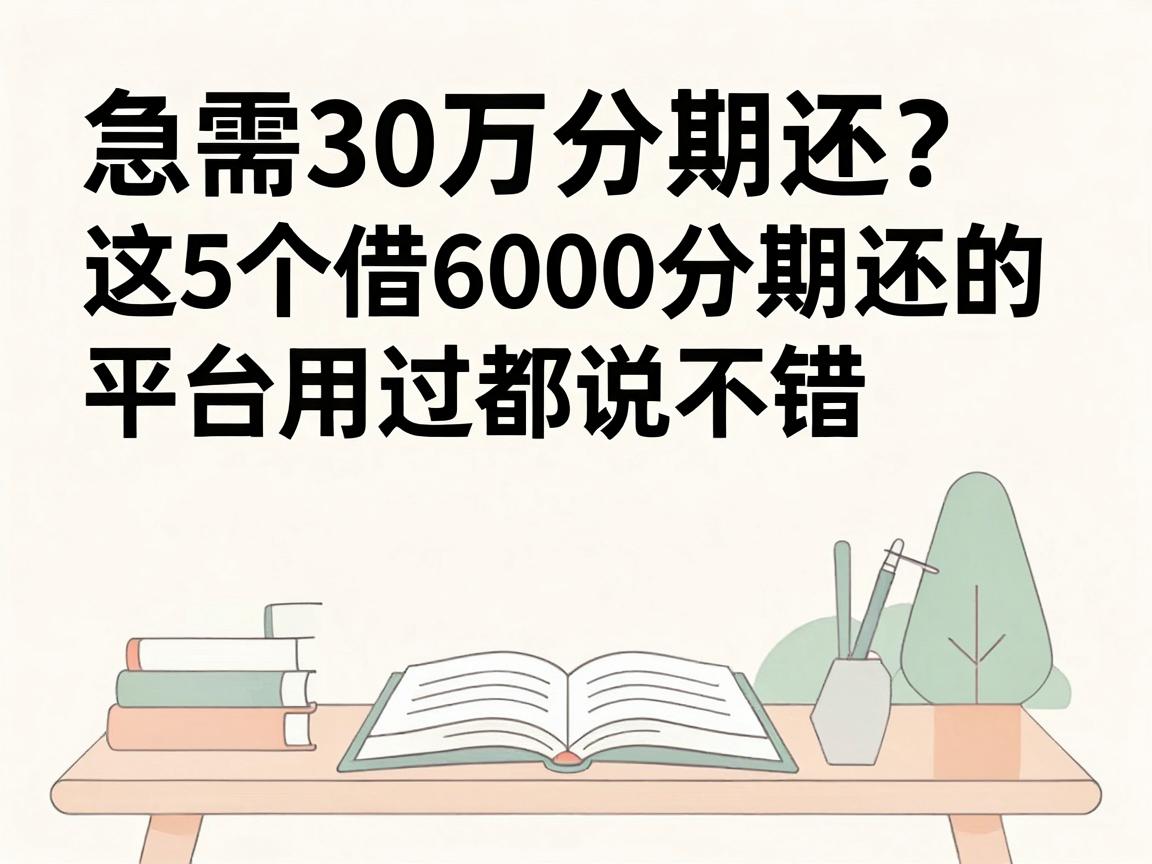 急需30万分期还？这5个借6000分期还的平台用过都说不错，速看去哪借