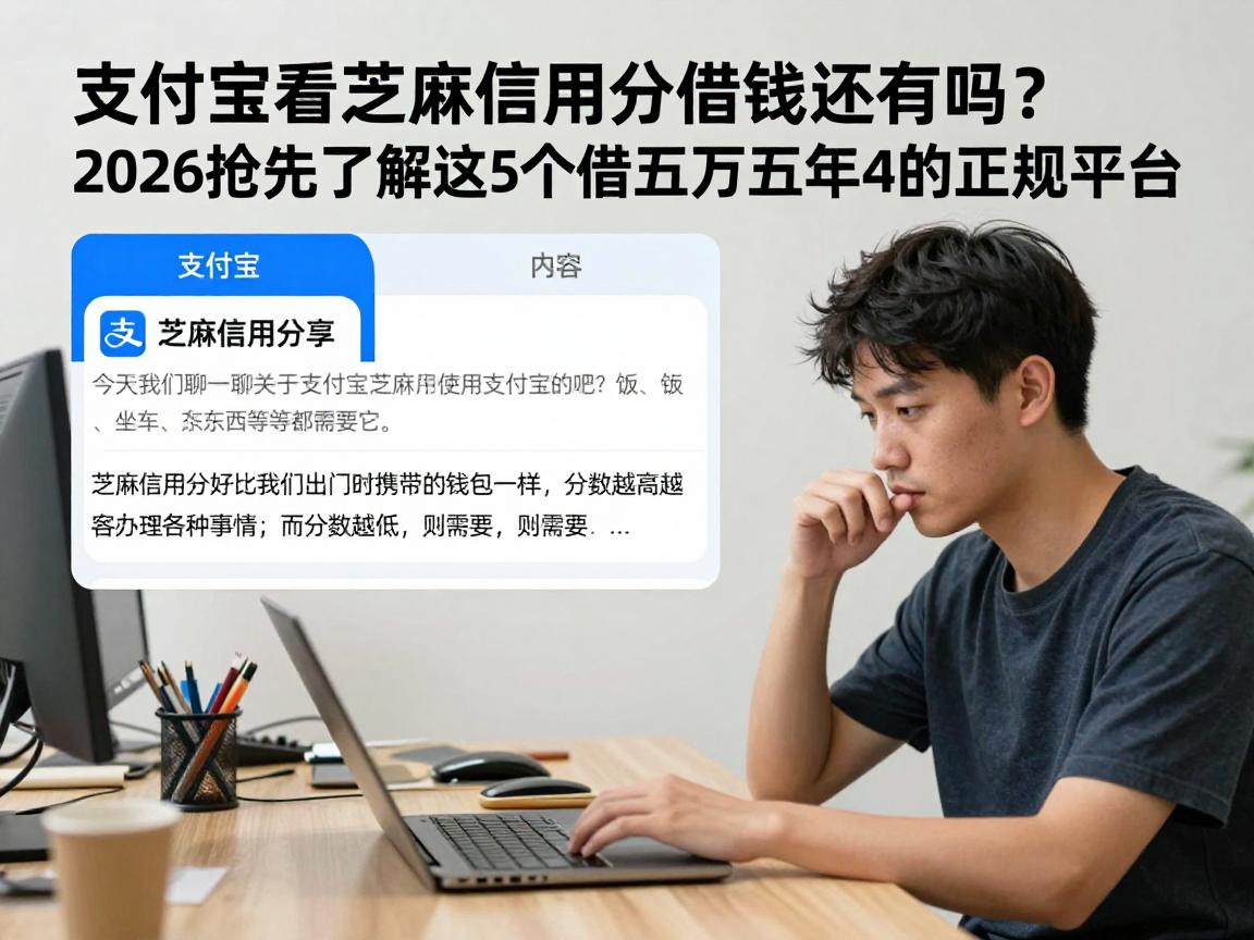 支付宝看芝麻信用分借钱还有吗？2026抢先了解这5个借五万五年还十万的正规平台