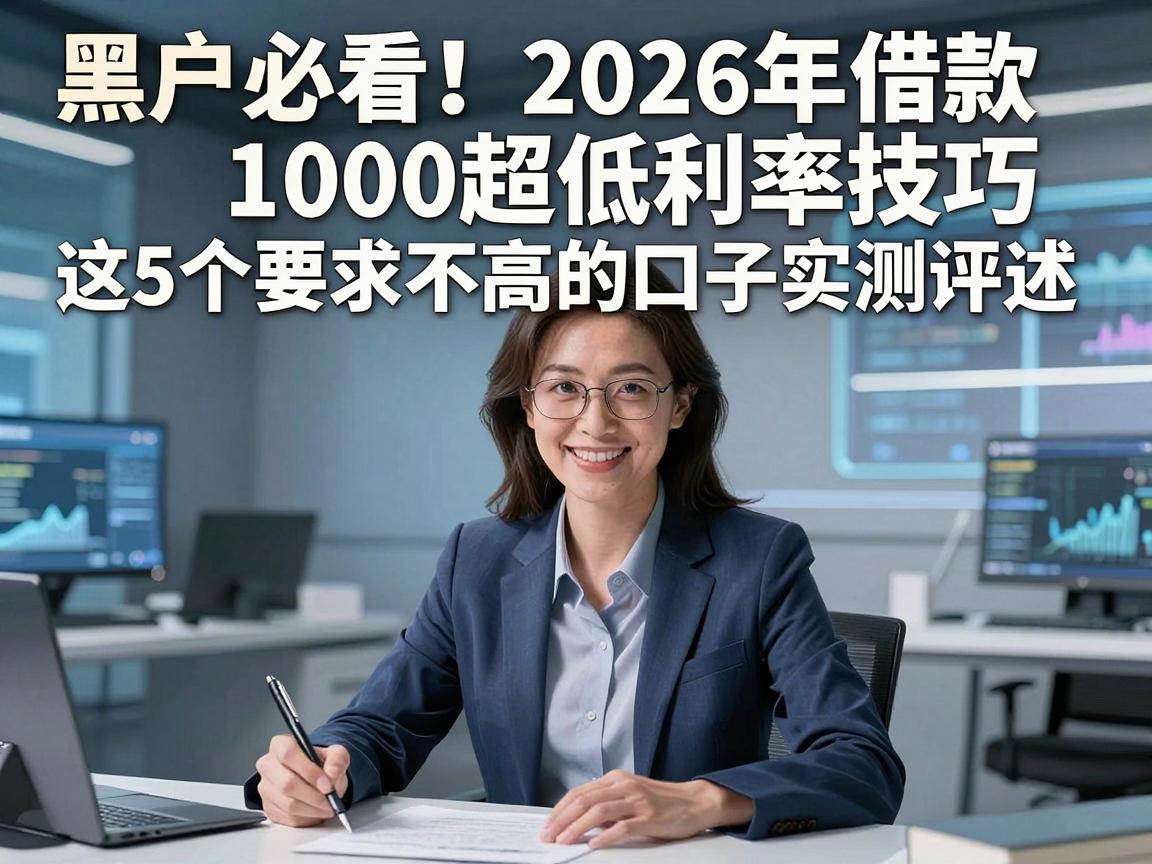 黑户必看！2026年借款1000超低利率技巧，这5个要求不高的口子实测评述