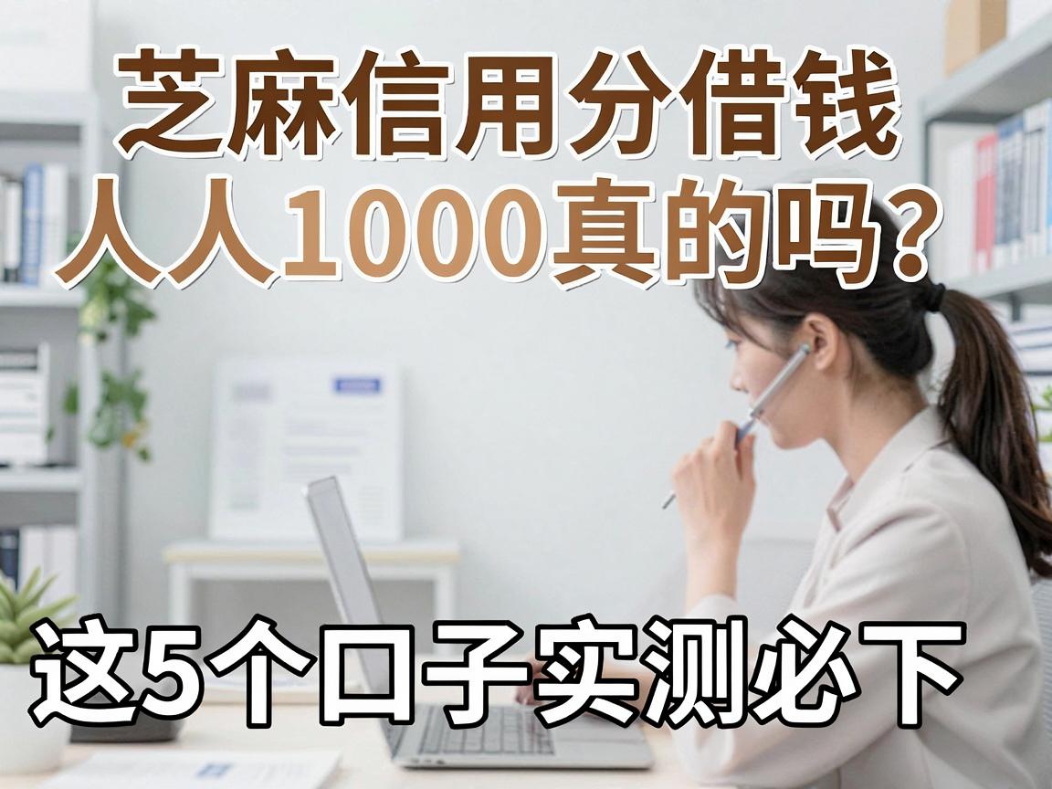 芝麻信用分借钱人人1000真的吗？这5个口子实测必下！