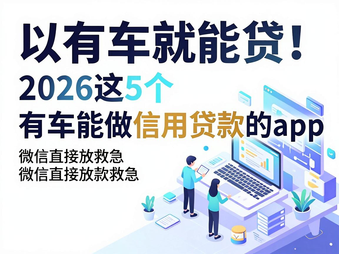 有车就能贷！2026这5个有车能做信用贷款的app，微信直接放款救急