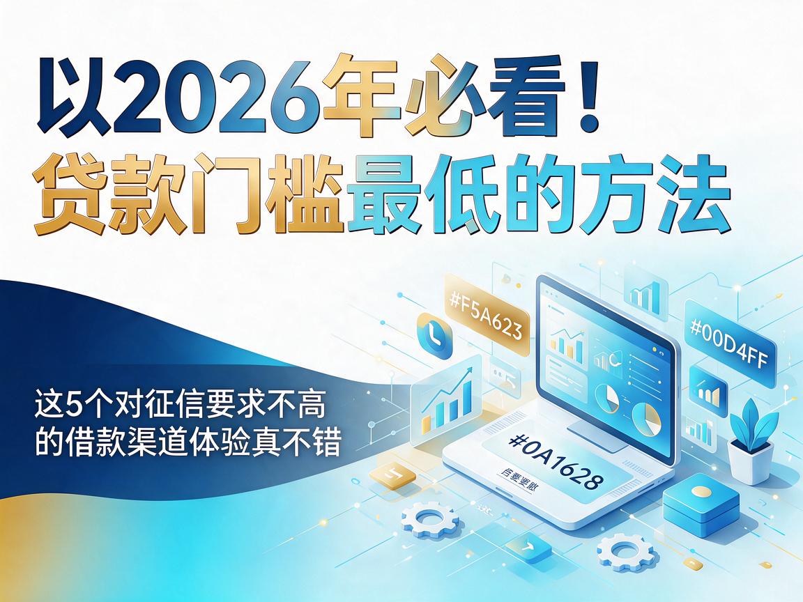 2026年必看！贷款门槛最低的方法，这5个对征信要求不高的借款渠道体验真不错