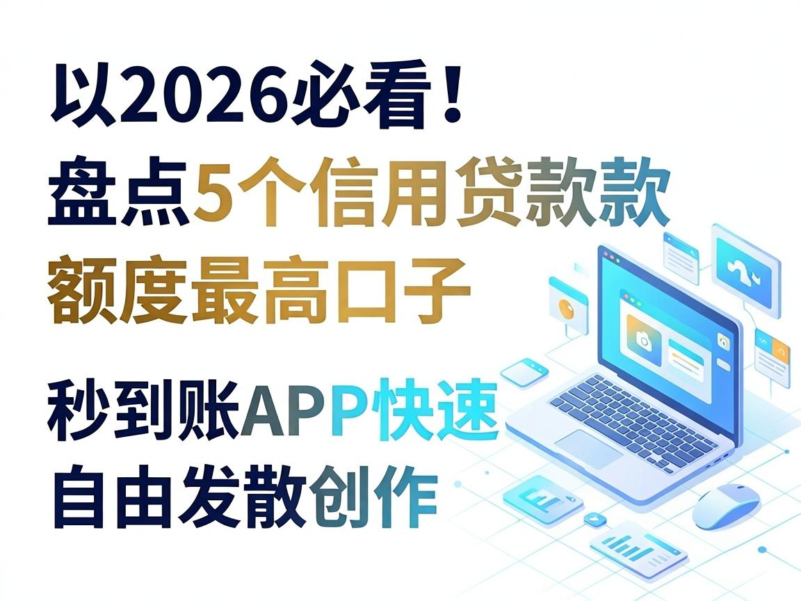 2026必看！盘点5个信用贷款额度最高口子，秒到账APP快速记忆