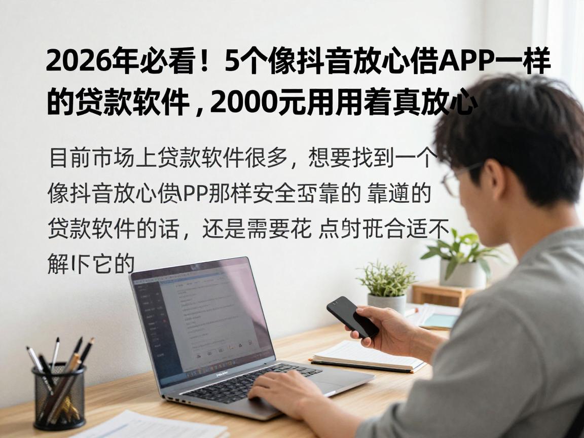 2026年必看！5个像抖音放心借APP一样的贷款软件，2000元借款用着真放心