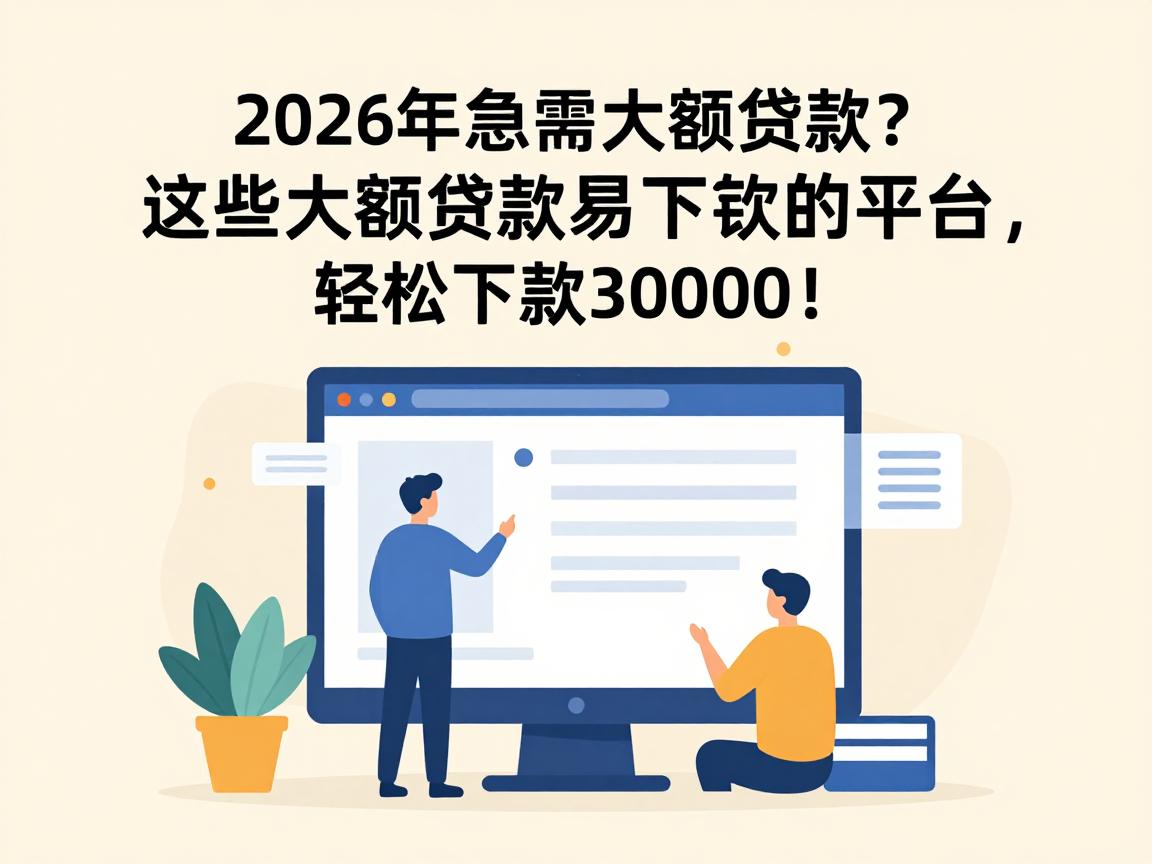 2026年急需大额贷款？这些大额贷款易下款的平台，轻松下款30000！