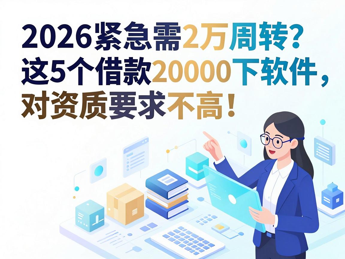手头紧急需2万周转？2026内行人爆料：这5个借款20000稳下软件，对资质要求不高！