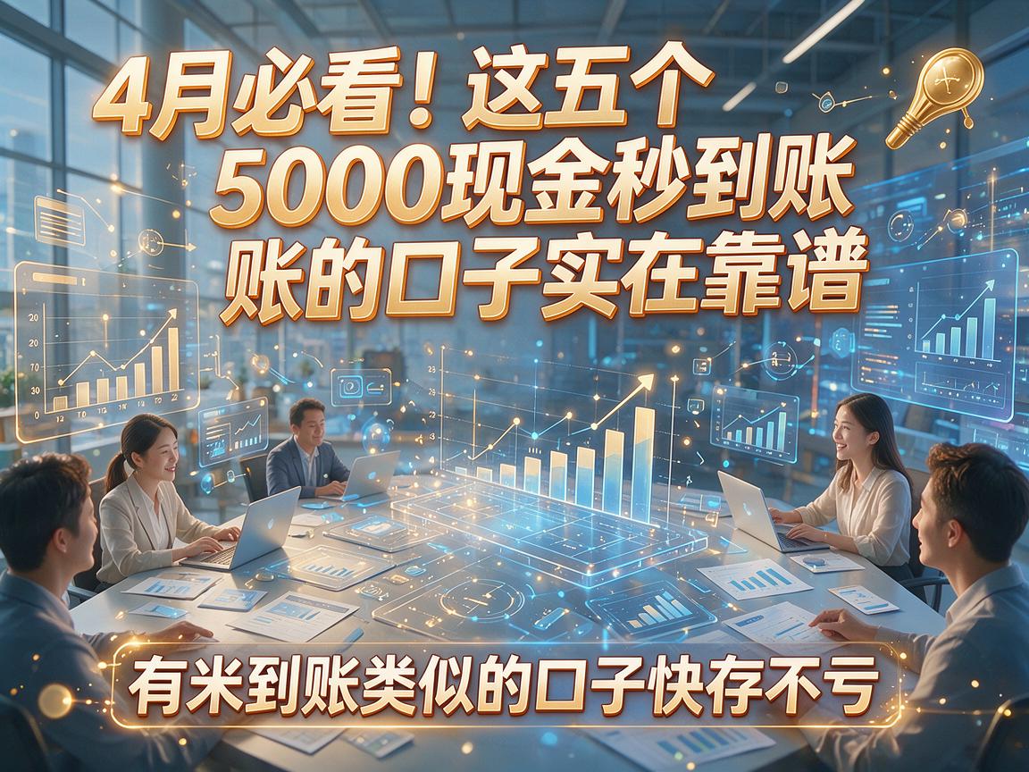 4月必看！这五个5000现金秒到账的口子实在靠谱，和有米到账类似的口子快存不亏