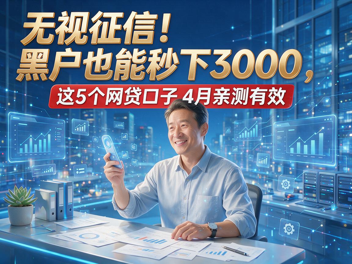 无视征信！黑户也能秒下3000，这5个网贷口子4月亲测有效
