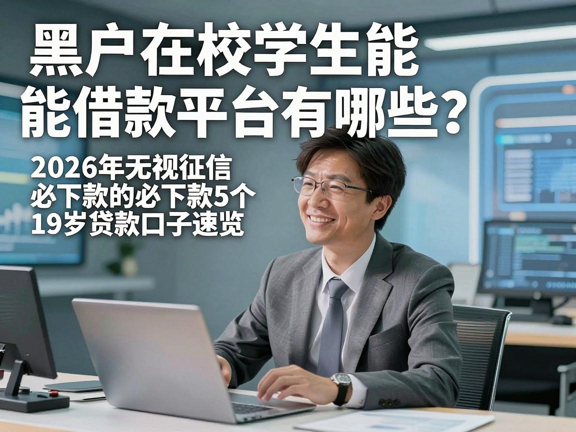 黑户在校学生能借款平台有哪些？2026年无视征信必下款的5个19岁贷款口子速览