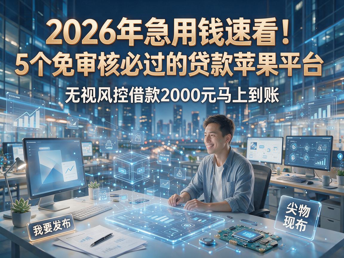 2026年急用钱速看！5个免审核必过的贷款苹果平台，无视风控借款2000元马上到账