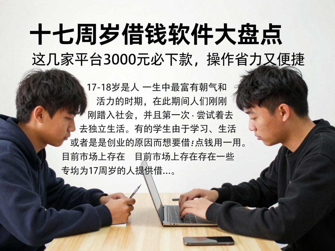 十七周岁借钱软件大盘点，这几家平台3000元必下款，操作省力又便捷