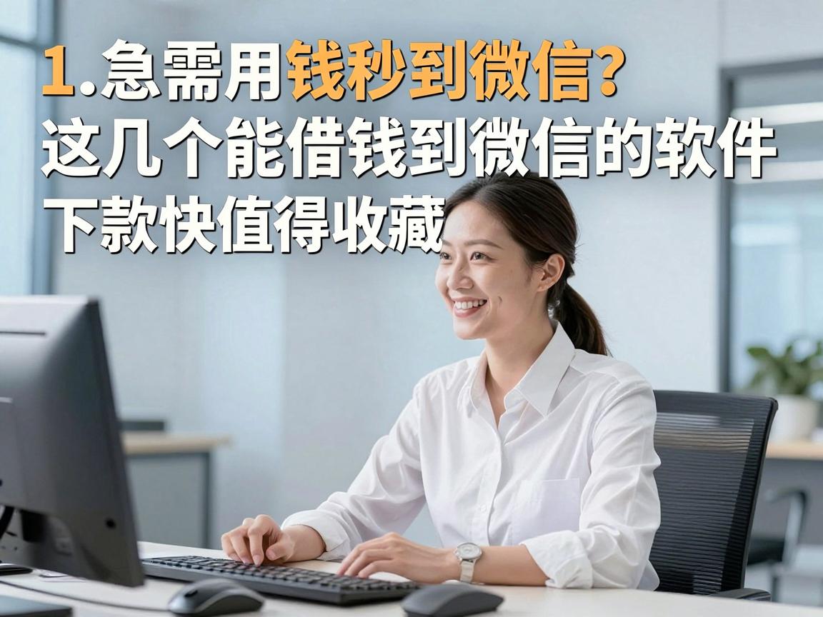 急需用钱秒到微信？这几个能借钱到微信的软件，下款快值得收藏！