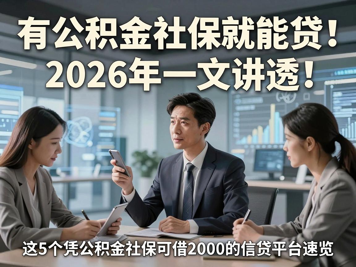 有公积金社保就能办的信贷！2026年一文讲透，这5个凭公积金社保可借2000的信贷平台速览