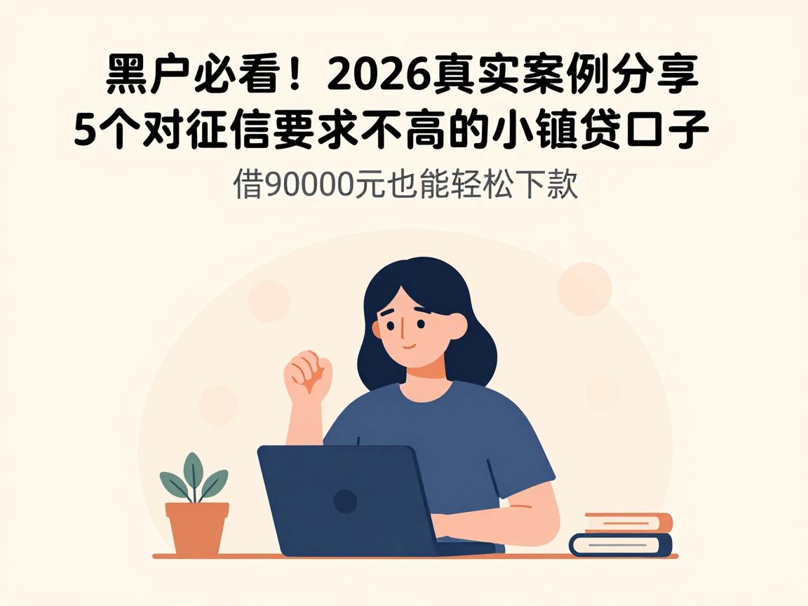 黑户必看！2026真实案例分享：5个对征信要求不高的小额贷口子，借9000元也能轻松下款
