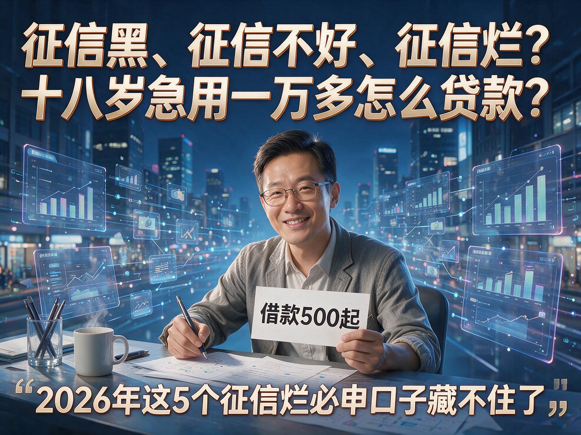 征信黑、征信不好、征信烂？十八岁急用一万多怎么贷款？2026年这5个征信烂必申口子藏不住了，借款500起！