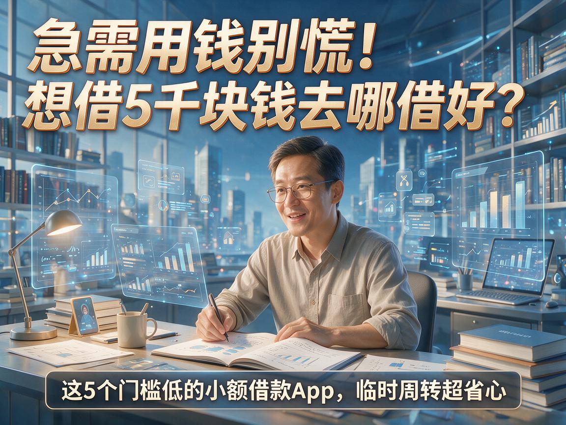 急需用钱别慌！想借5千块钱去哪借好？这5个门槛低的小额借款App，临时周转超省心