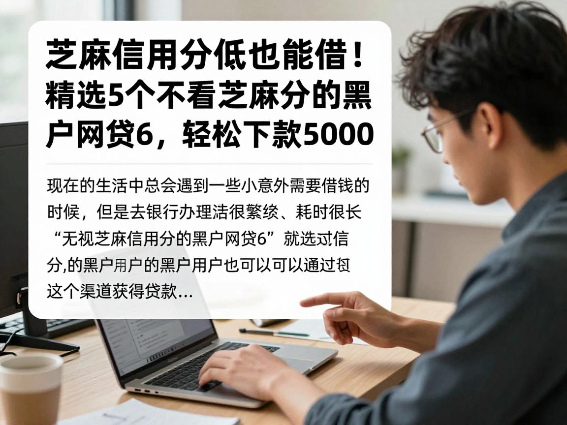 芝麻信用分低也能借！精选5个不看芝麻分的黑户网贷6，轻松下款5000