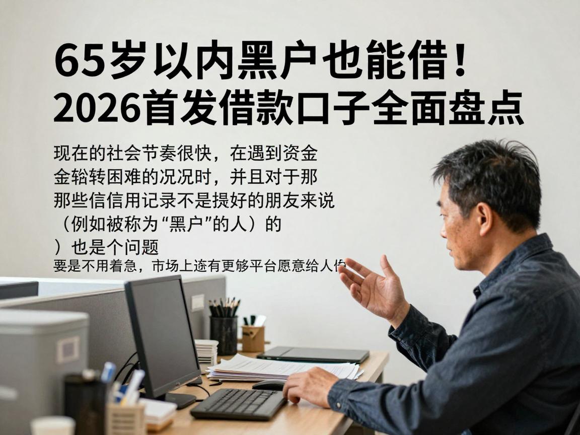65岁以内黑户也能借！2026首发借款口子全面盘点