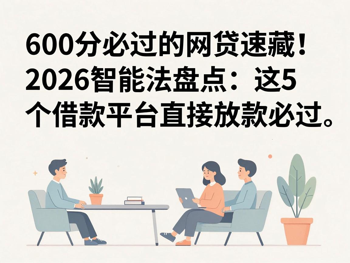 600分必过的网贷速藏！2026智能法盘点：这5个借款平台直接放款必过
