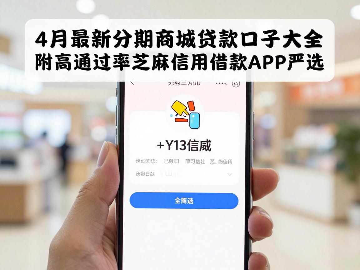 4月最新分期商城贷款口子大全，附高通过率芝麻信用借款APP严选