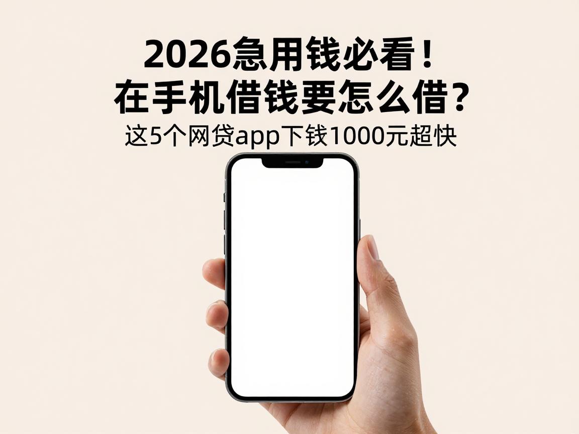 2026急用钱必看！在手机借钱要怎么借？这5个网贷app下款1000元超快