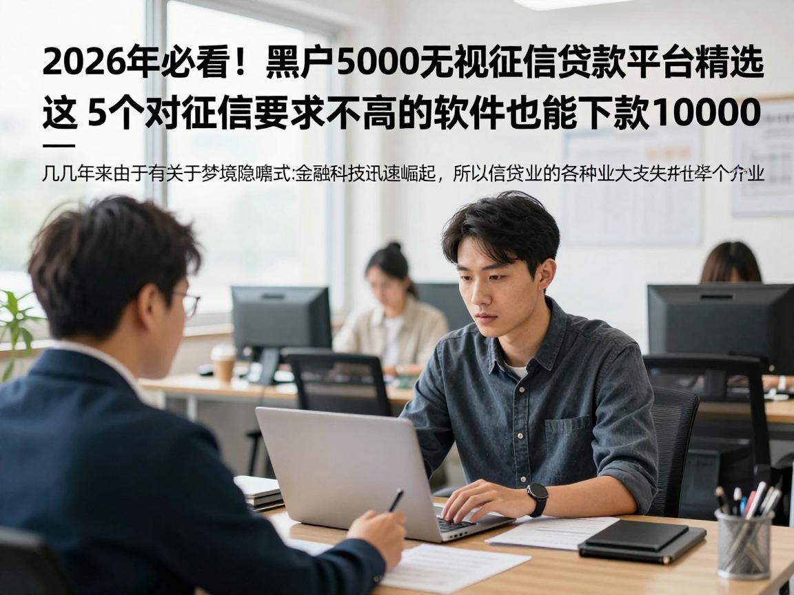 2026年必看！黑户5000无视征信贷款平台精选，这5个对征信要求不高的软件也能下款10000