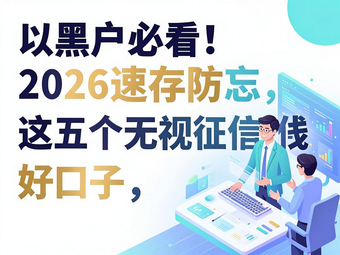 黑户必看！2026速存防忘：这五个无视征信借钱好口子，告诉你黑户网贷平台哪里容易申请借款